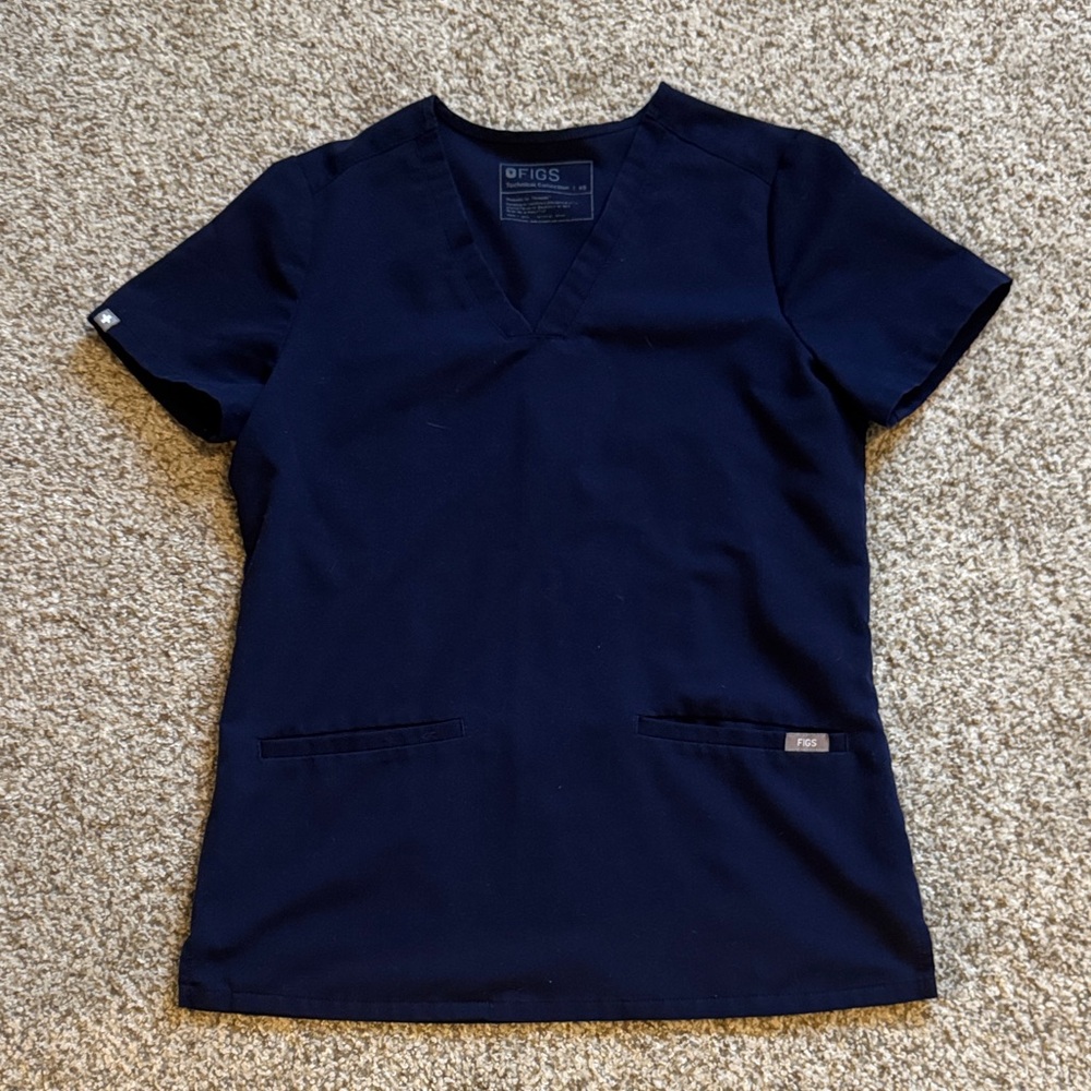 Figs Casma XS navy scrub top